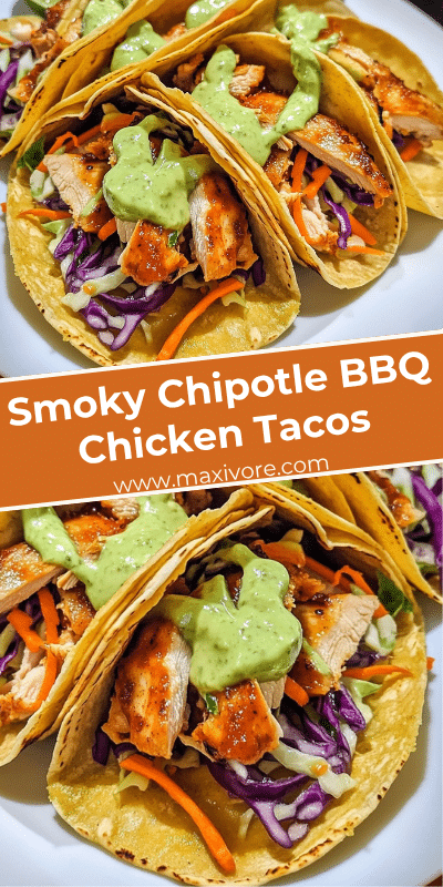 Smoky Chipotle BBQ Chicken Tacos
