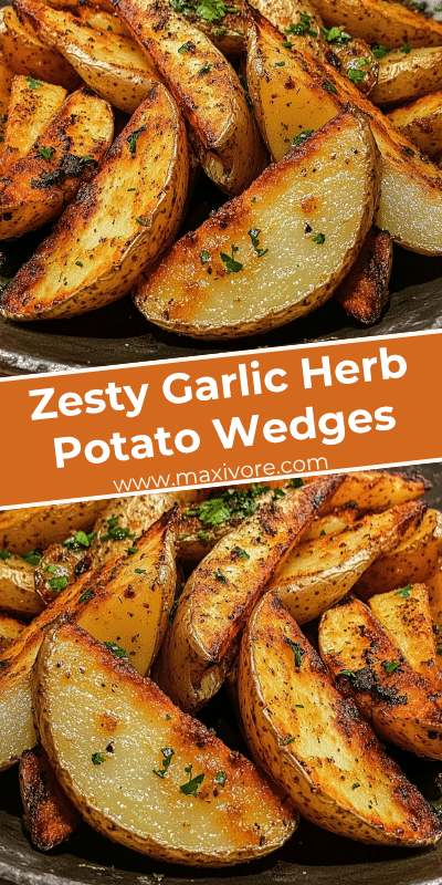 Zesty Garlic Herb Potato Wedges
