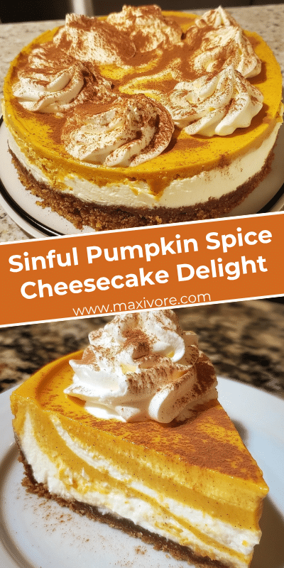 Sinful Pumpkin Spice Cheesecake Delight
