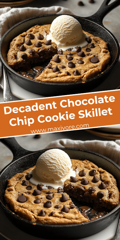 Decadent Chocolate Chip Cookie Skillet