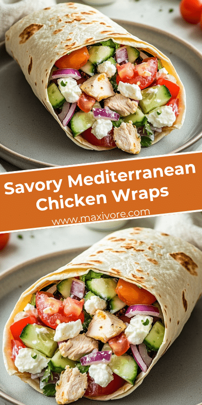 Savory Mediterranean Chicken Wraps