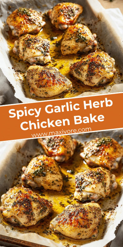 Spicy Garlic Herb Chicken Bake