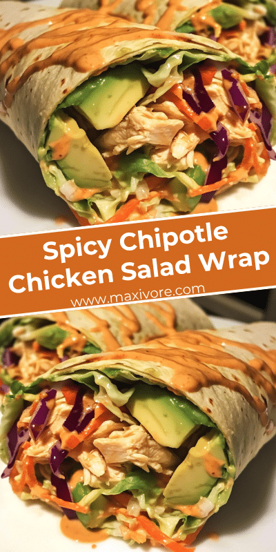 spicy chipotle chicken salad wrap