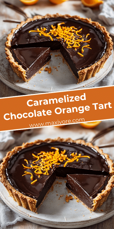 Caramelized Chocolate Orange Tart