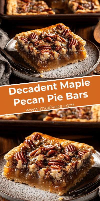 Decadent Maple Pecan Pie Bars
