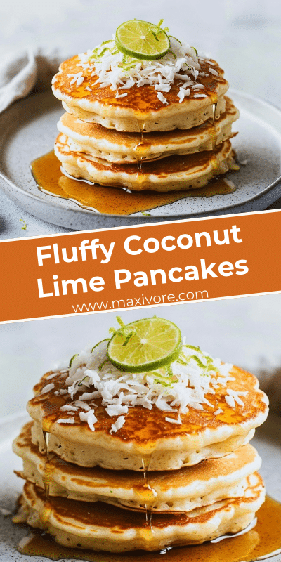 Fluffy Coconut Lime Pancakes