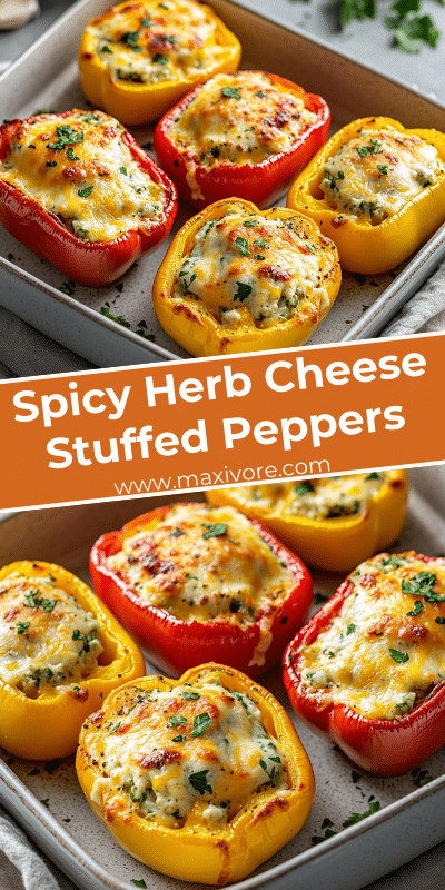 Spicy Herb Cheese Stuffed Peppers