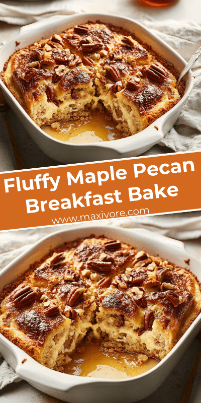 Fluffy Maple Pecan Breakfast Bake