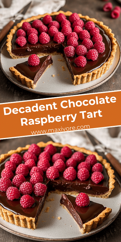 Decadent Chocolate Raspberry Tart
