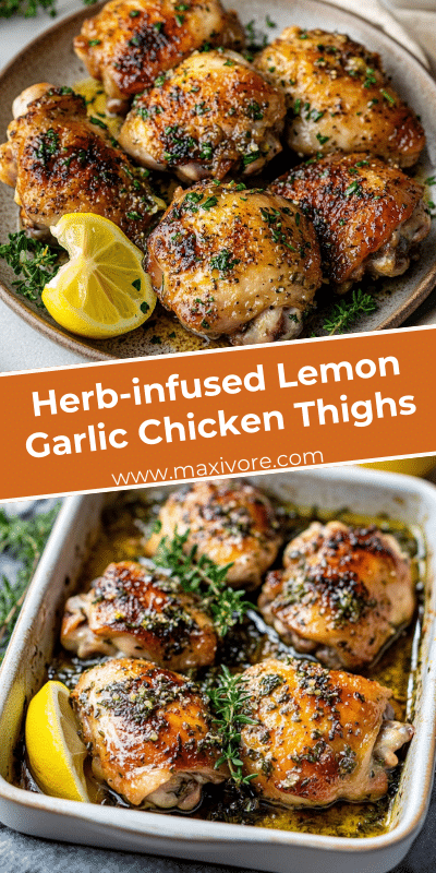 Herb-infused Lemon Garlic Chicken Thighs