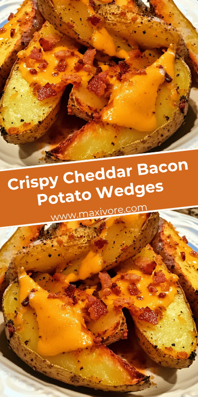 Crispy Cheddar Bacon Potato Wedges