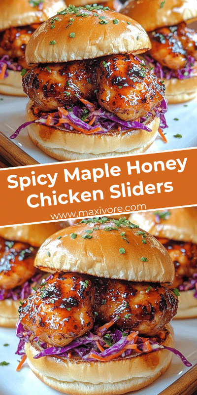 Spicy Maple Honey Chicken Sliders