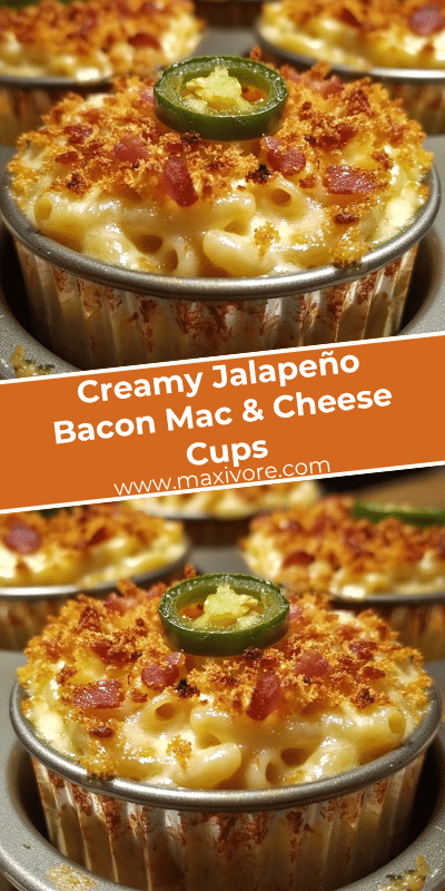 Creamy Jalapeño Bacon Mac & Cheese Cups