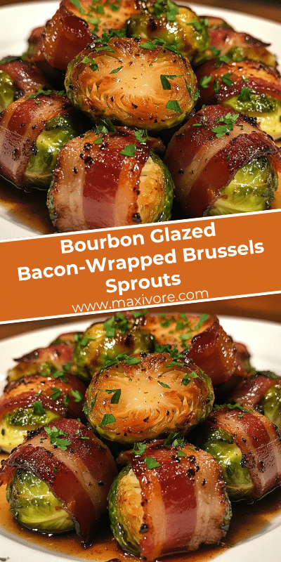 Bourbon Glazed Bacon-Wrapped Brussels Sprouts
