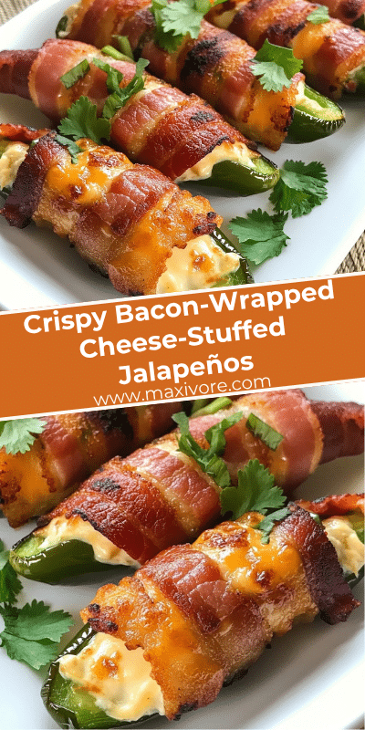 Crispy Bacon-Wrapped Cheese-Stuffed Jalapeños