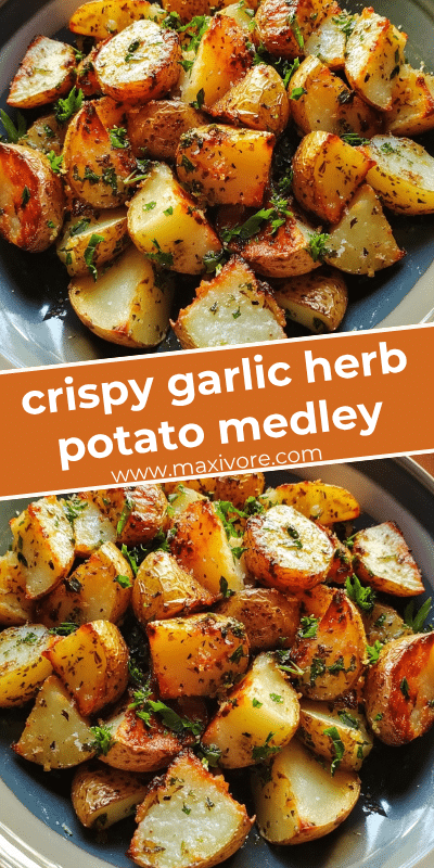 crispy garlic herb potato medley