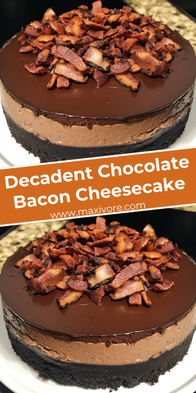 Decadent Chocolate Bacon Cheesecake