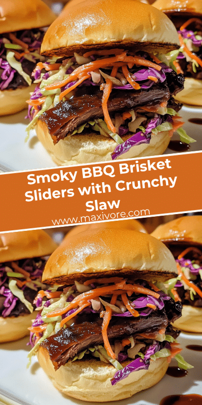 Smoky BBQ Brisket Sliders with Crunchy Slaw