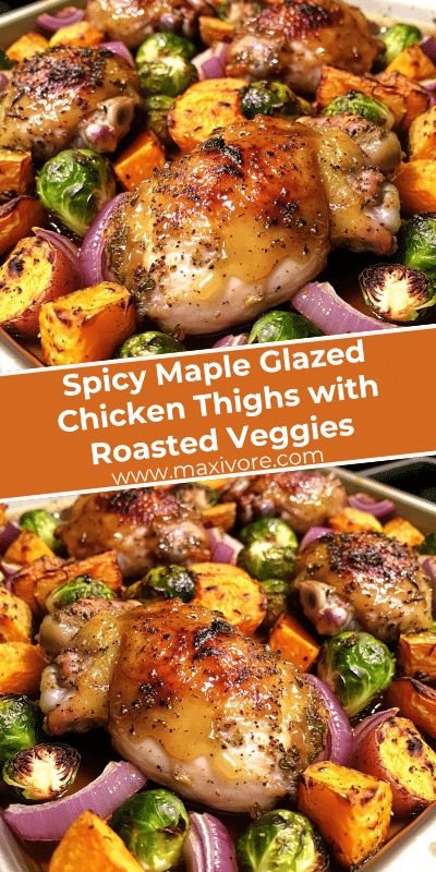 Spicy Maple Glazed Chicken Thighs with Roasted Veggies