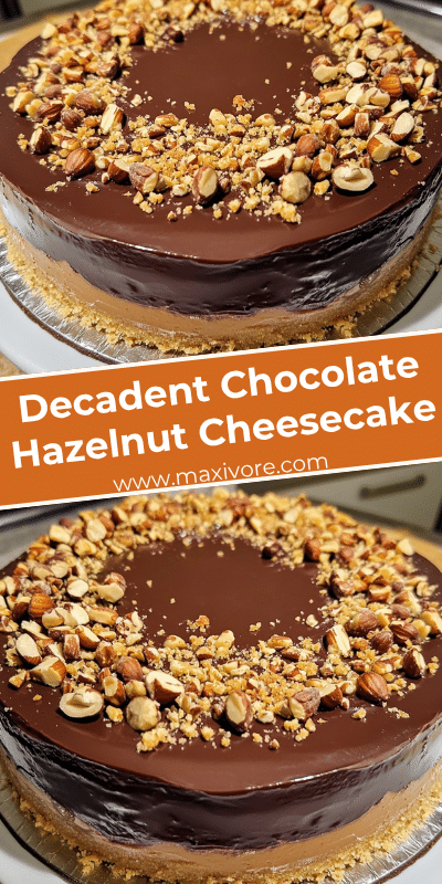 Decadent Chocolate Hazelnut Cheesecake