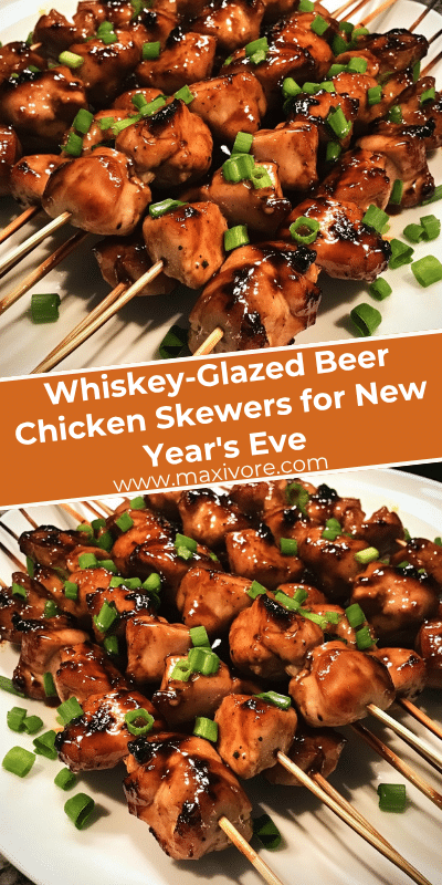 Whiskey-Glazed Beer Chicken Skewers for New Year's Eve