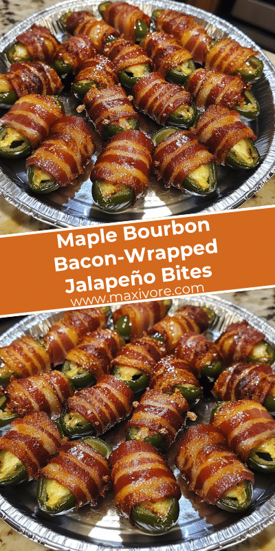 Maple Bourbon Bacon-Wrapped Jalapeño Bites