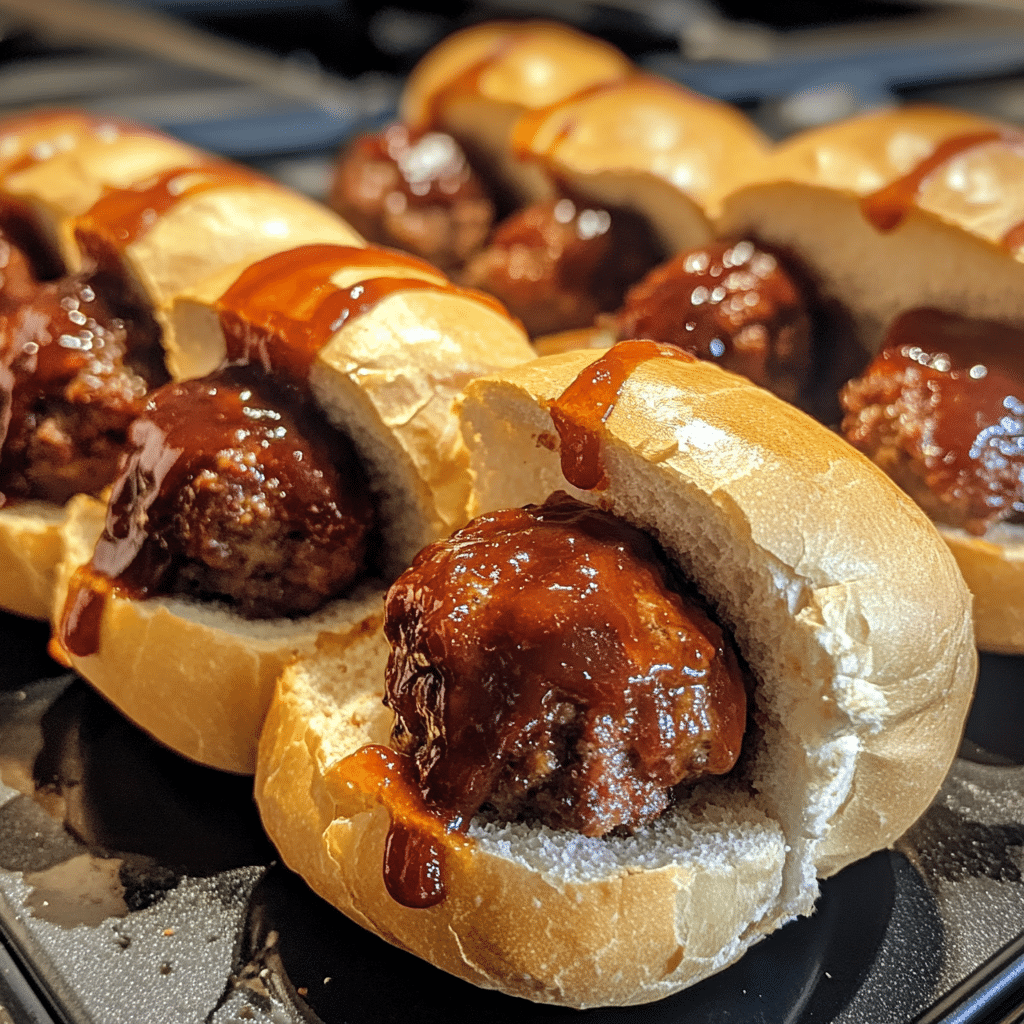 BBQ Bacon Stuffed Meatball Subs — restaurant-quality recipe photo