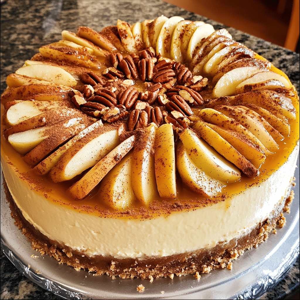 Caramelized Apple Cinnamon Cheesecake — restaurant-quality recipe photo