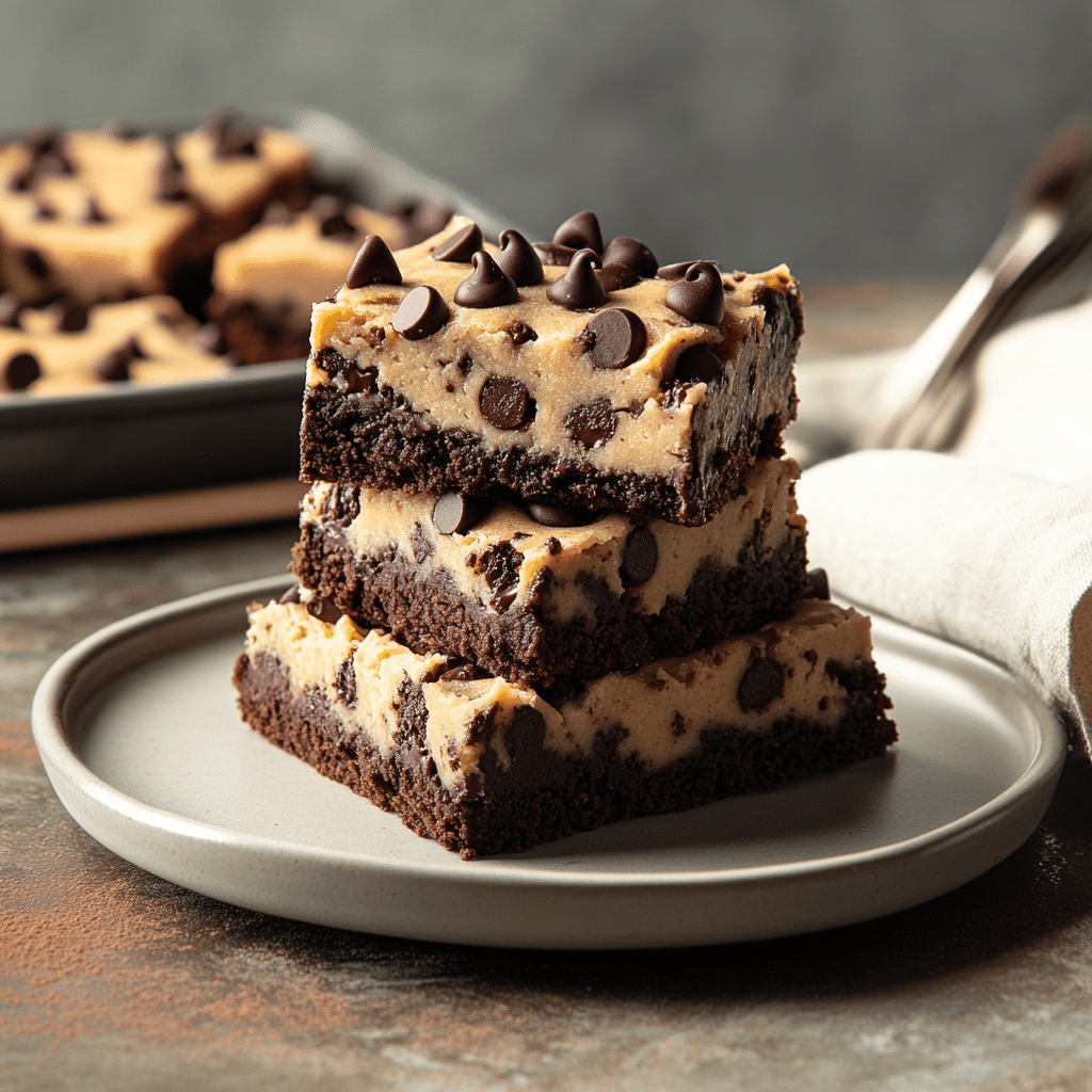 Chocolate Chip Cookie Dough Brownies — restaurant-quality recipe photo
