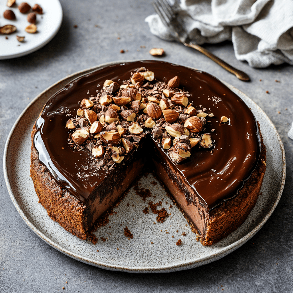 How to make Chocolate Hazelnut Bliss Cheesecake — key cooking step