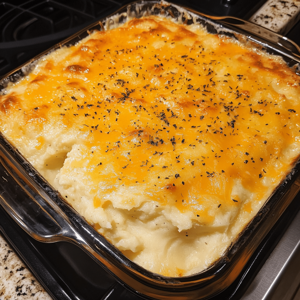Creamy Garlic Mashed Potato Bake — restaurant-quality recipe photo