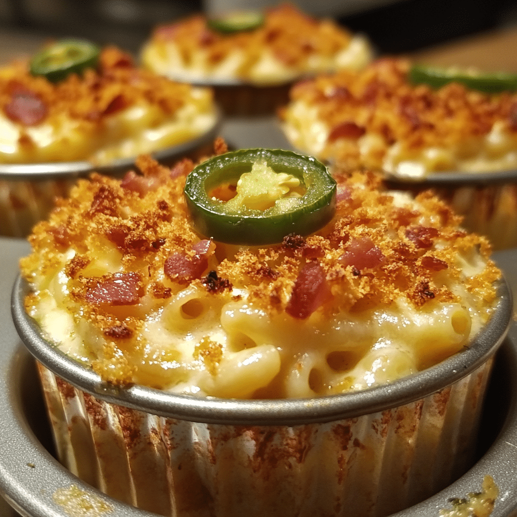 Creamy Jalapeño Bacon Mac & Cheese Cups — restaurant-quality recipe photo