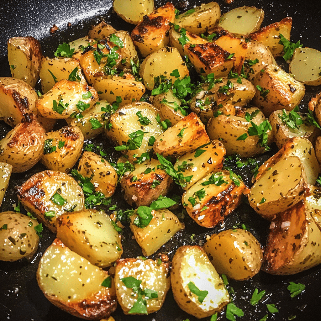 How to make crispy garlic herb potato medley — key cooking step