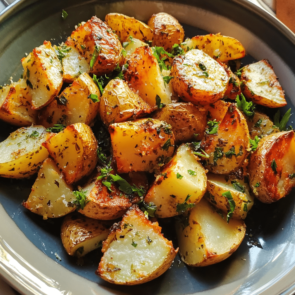 crispy garlic herb potato medley — restaurant-quality recipe photo