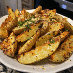 crispy garlic parmesan potato wedges — restaurant-quality recipe photo