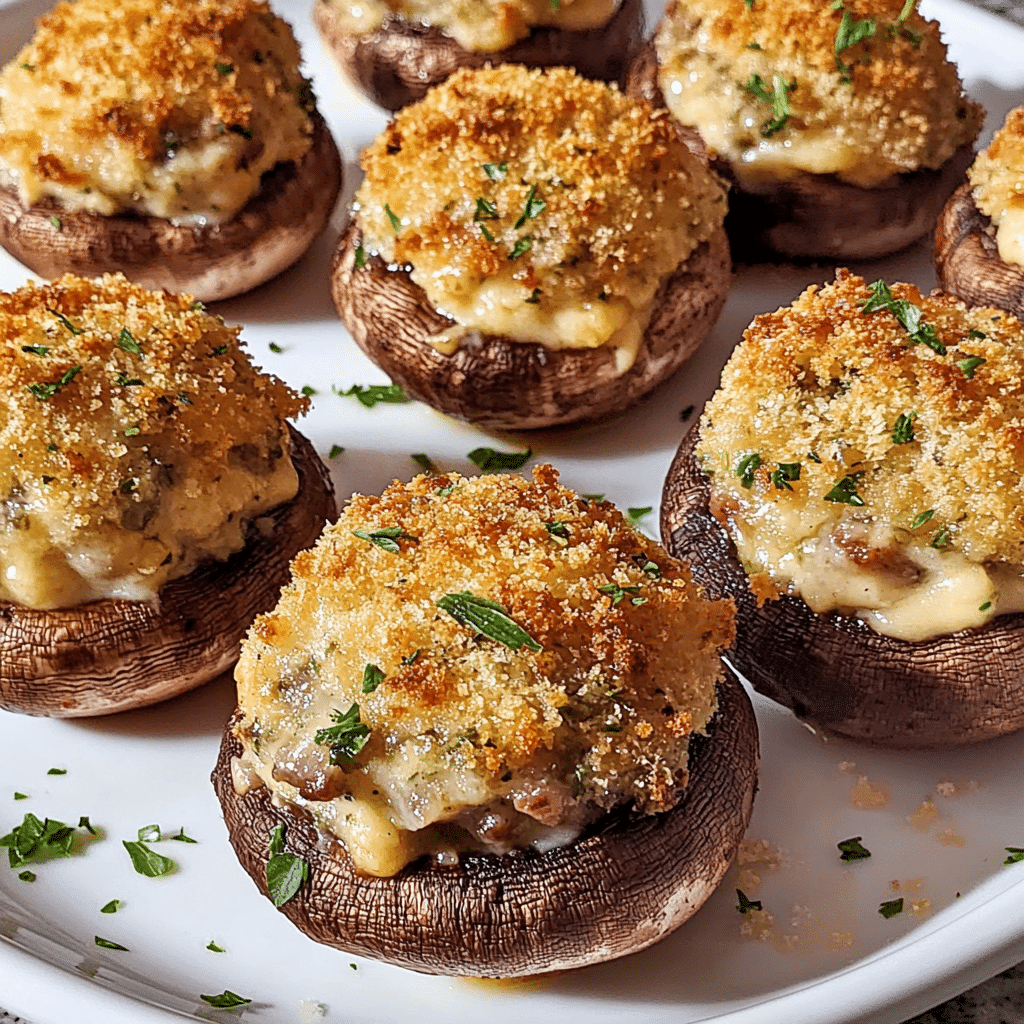 Crispy Herb Cheese Stuffed Mushrooms — restaurant-quality recipe photo