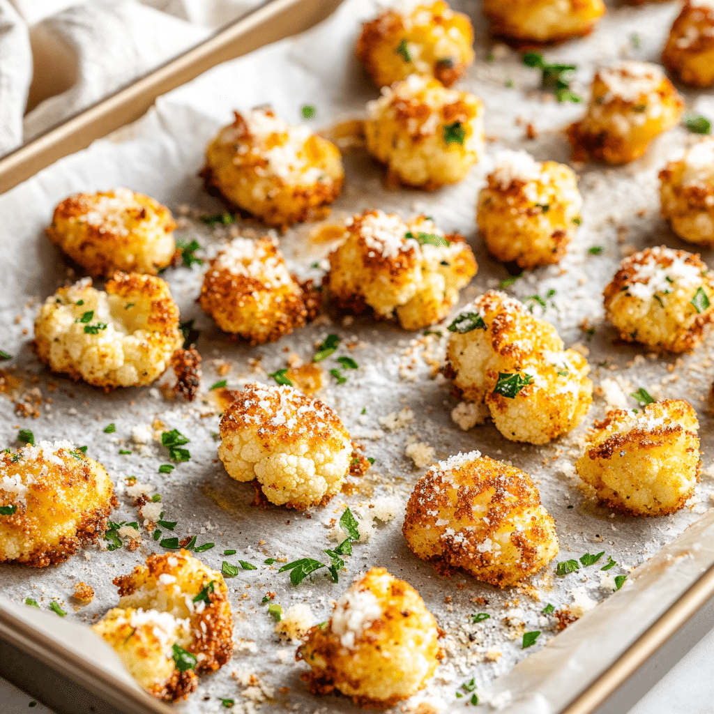 Crispy Parmesan Herb Cauliflower Bites: Tasty Veggie Treat