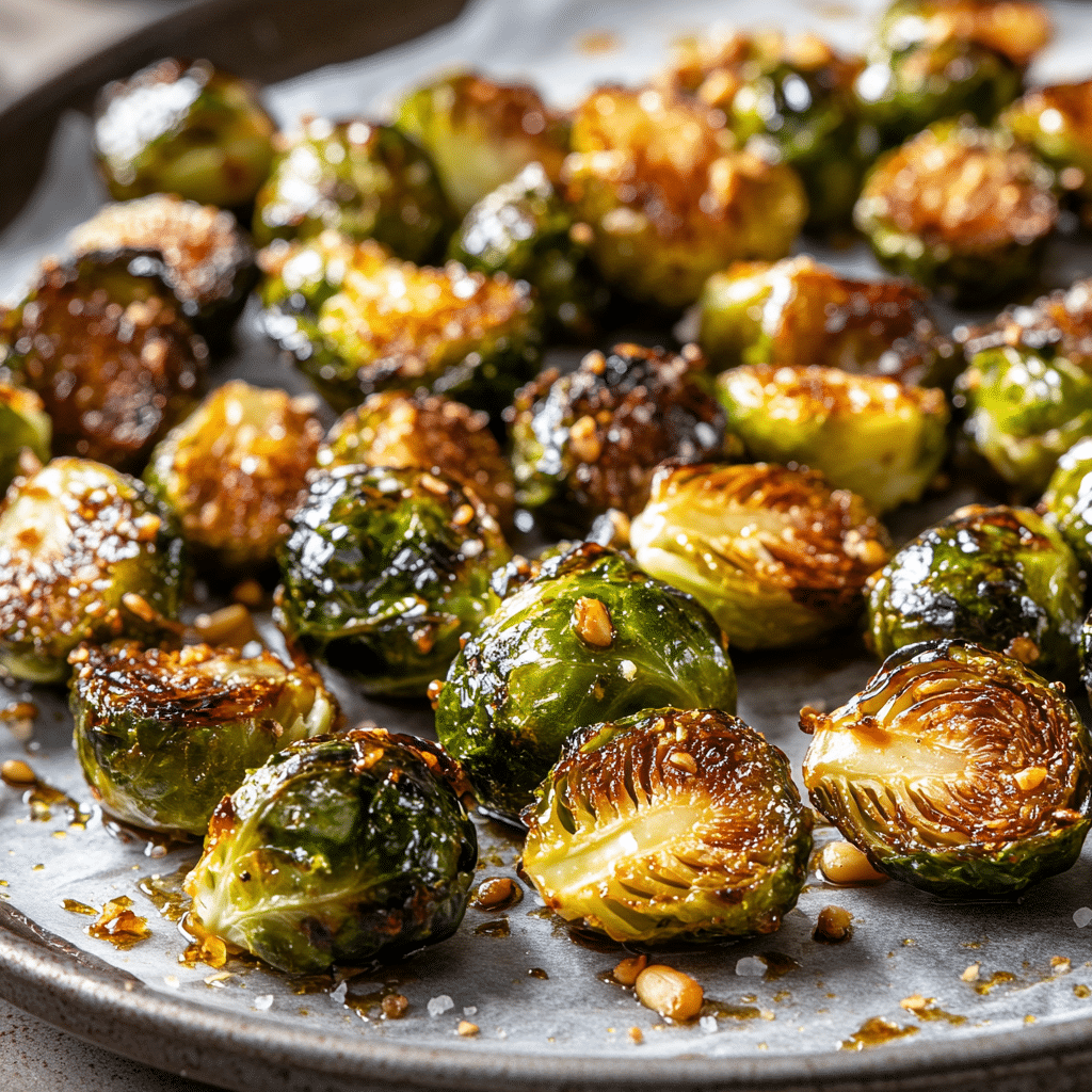 Crunchy Honey Mustard Brussels Sprouts — restaurant-quality recipe photo