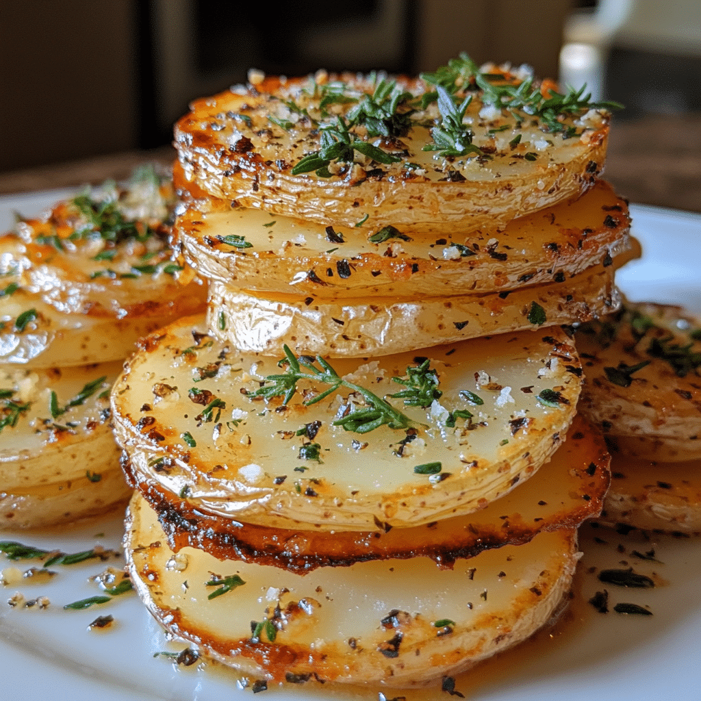 How to make Crunchy Parmesan Herb Potato Stacks — key cooking step