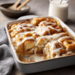 How to make Fluffy Cinnamon Roll Breakfast Casserole — key cooking step