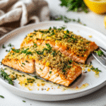 How to make Herb-crusted Lemon Butter Salmon — key cooking step