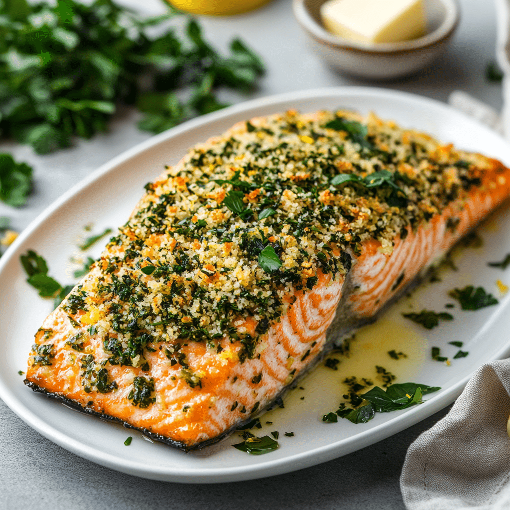 Herb-crusted Lemon Butter Salmon — restaurant-quality recipe photo