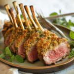 How to make Herb-crusted Rack of Lamb with Mint Glaze — key cooking step