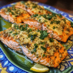 How to make Herb-Crusted Salmon with Lemon Butter — key cooking step