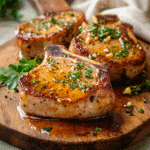 How to make Honey Mustard Glazed Pork Chops — key cooking step