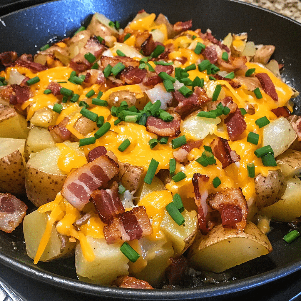How to make Loaded Bacon Ranch Potato Skillet — key cooking step