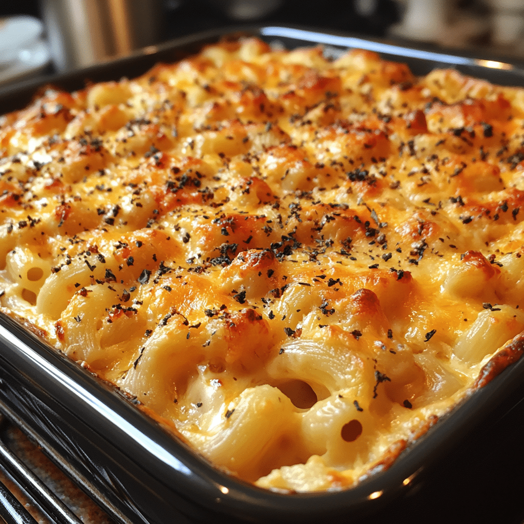 How to make Loaded Buffalo Chicken Mac & Cheese Bake — key cooking step