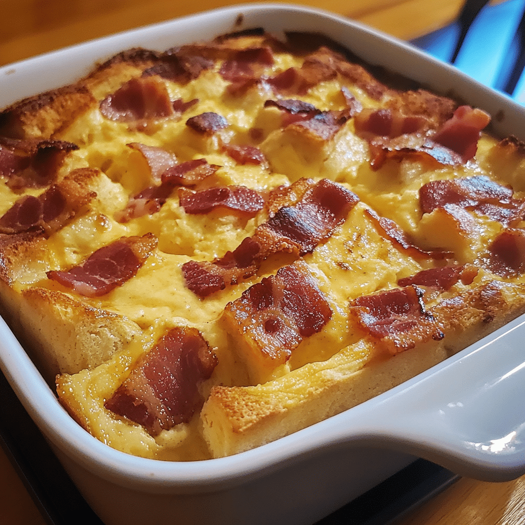 maple bacon breakfast strata — restaurant-quality recipe photo