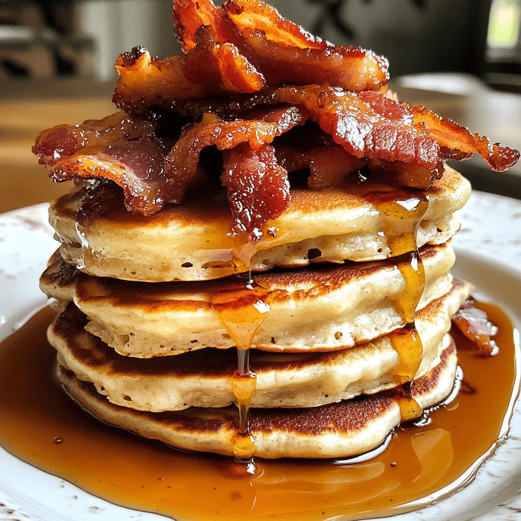 Maple Bacon Pancake Stacks — restaurant-quality recipe photo