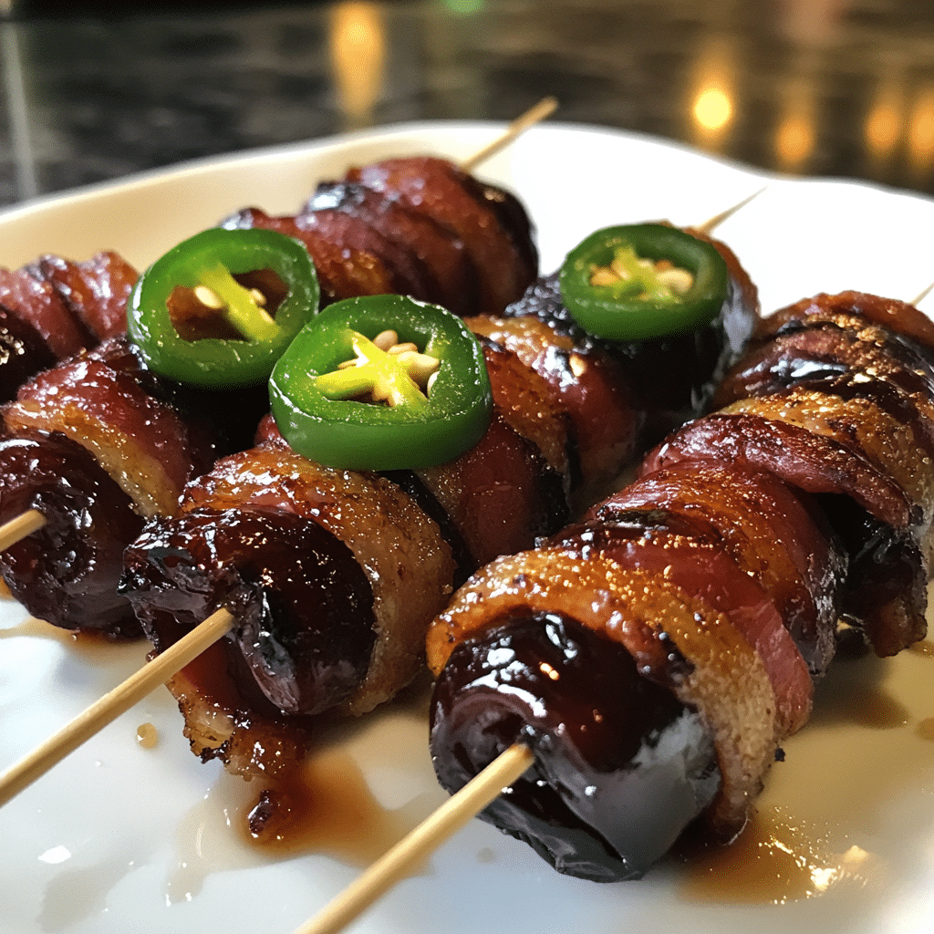 How to make Maple Bacon-Wrapped Dates with a Spicy Kick — key cooking step